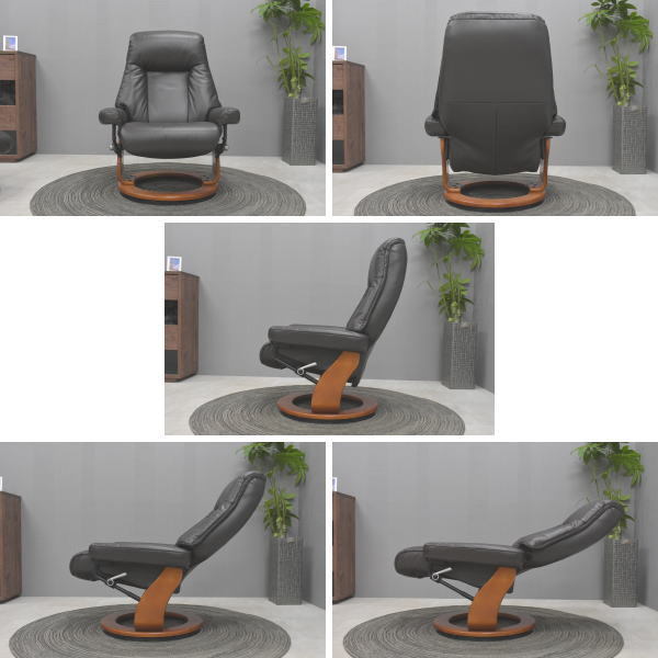  new goods semi a two wheels finishing original leather personal chair DBR color ottoman attaching reclining 1P sofa chair chair stylish modern Northern Europe furniture :NW76E01-KC