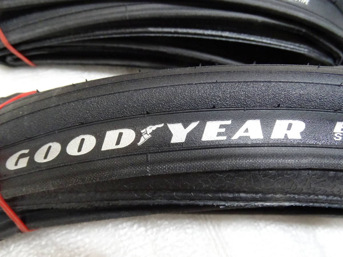 ギフト】 GOODYEAR EAGLE 2本セット 黒 タイヤ クリンチャー 25C