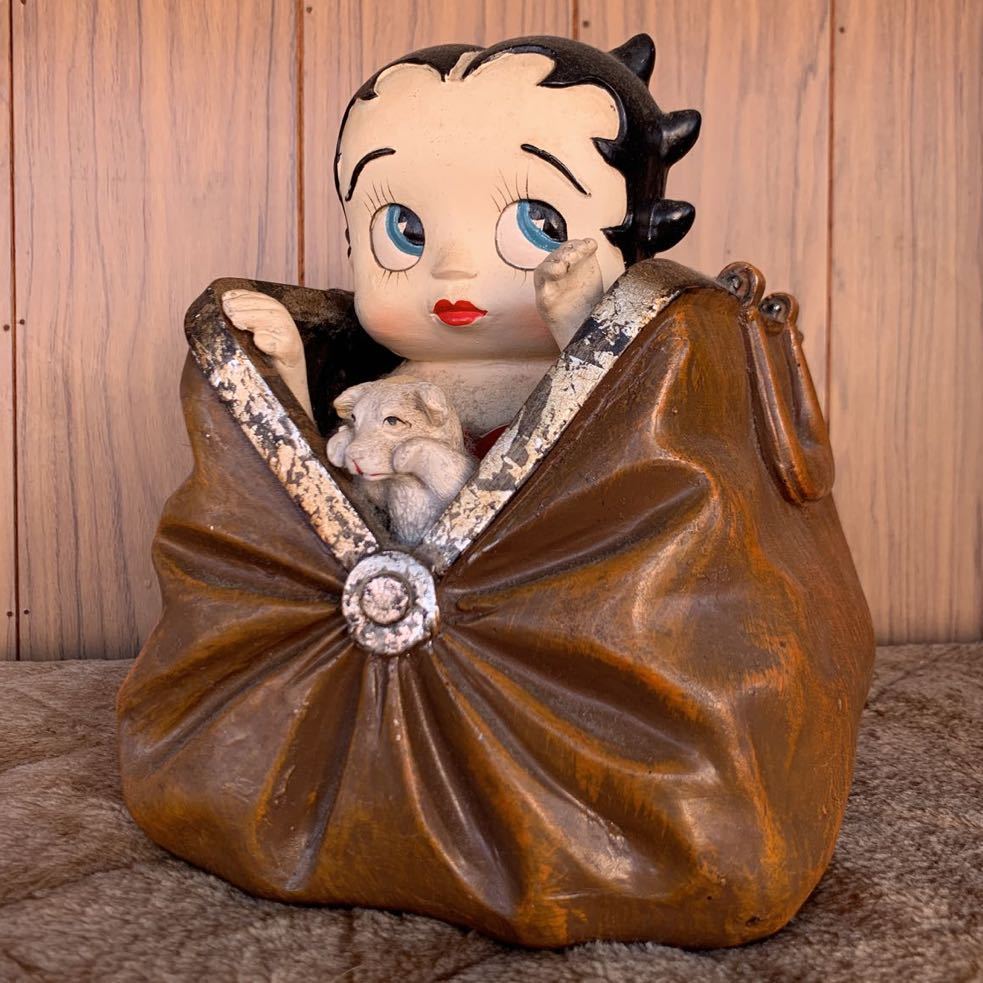 ベティブープ betty boop ベティちゃん ①ベティ置物 バッグの中の子犬