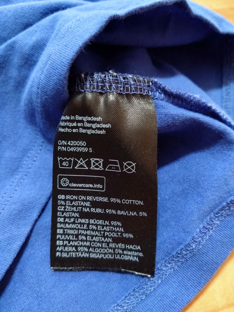 半袖Tシャツ　２枚セット　まとめ売り　サイズ80 無印良品　Ｈ＆М　ブルー　ボーダー　無印　ロゴ　Tシャツ