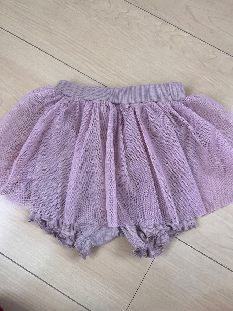 チュール スカート ピンク ブルマ フォーマル 60 70サイズ 