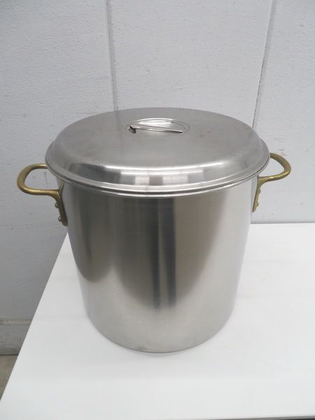 F1761◆ステンレス製◆IH寸胴鍋(蓋付) KING DENJI φ39cm 栃木 宇都宮 中古 業務用 厨房機器