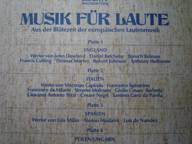 B67-09 独ARCHIV盤6LP ヨーロッパのリュートの音楽集 コンラート・ラゴスニック_画像2