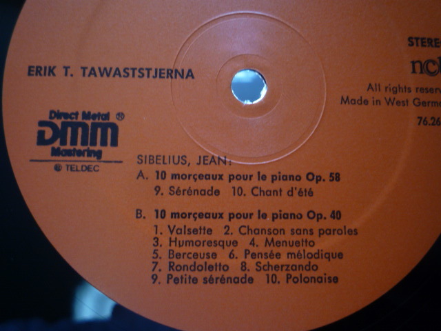RQ58 スウェーデンBIS盤LP シベリウス/ピアノ音楽全集Vol.3 Op.58、40 タヴァッシェルナ_画像3