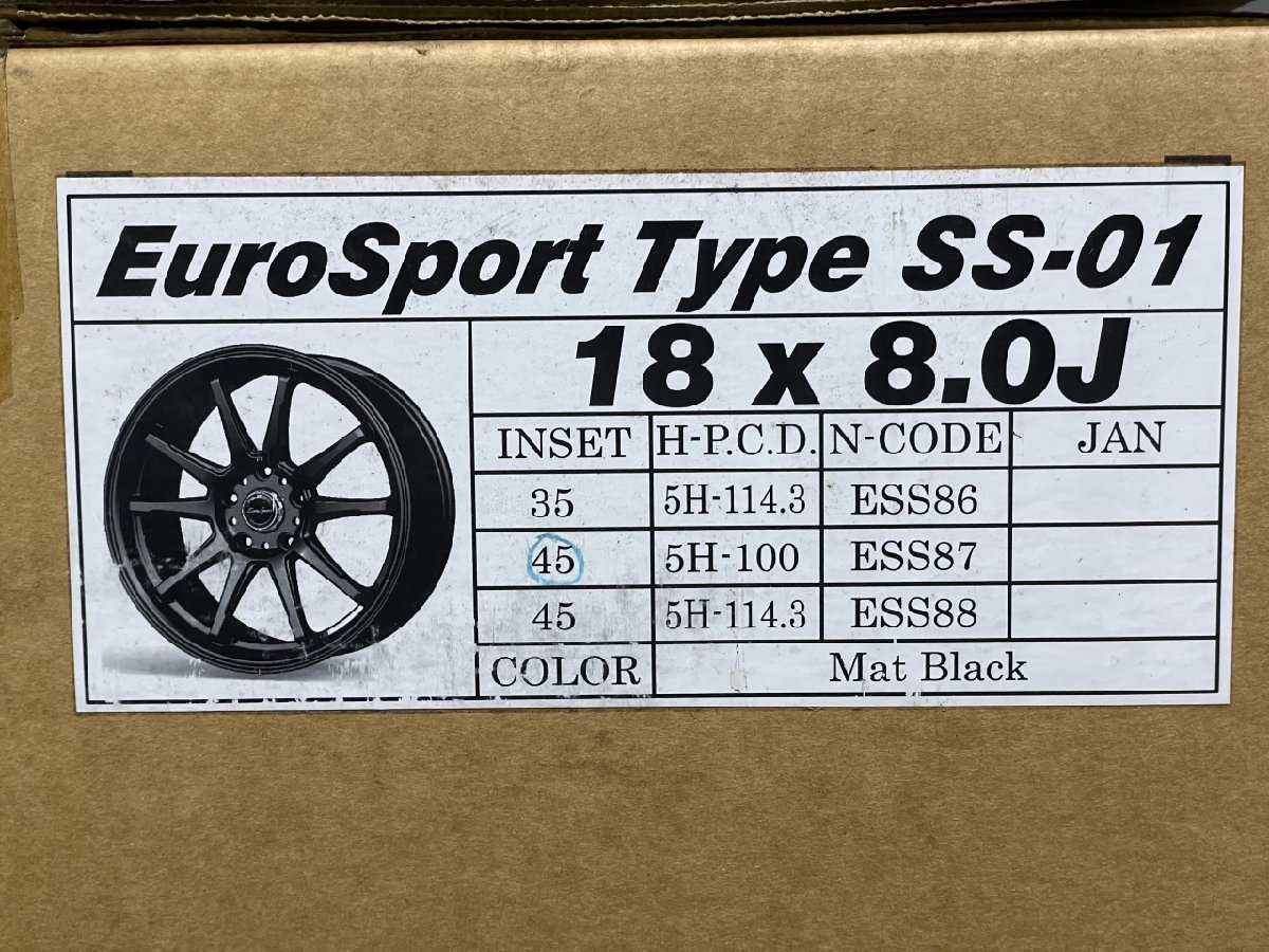 新品 BLEST EuroSport Type SS-01 ブレスト ユーロスポーツ 18インチ 4本 8J5HPCD100+45 ブラック プリウス等　(MHZ092)_画像10