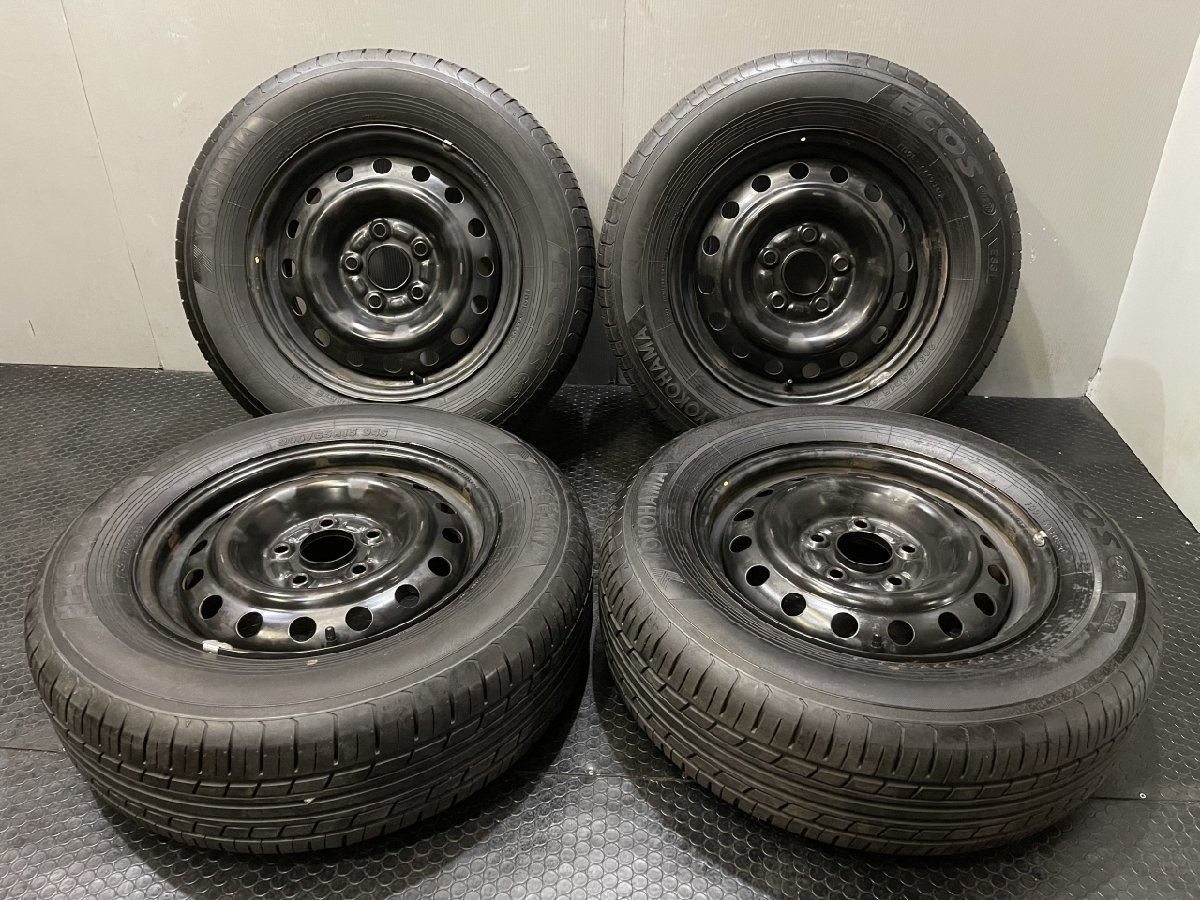 【YOKOHAMA ECOS ES31 205/65R15】夏タイヤ【スチールホイール 15インチ 6J5HPCD114.3】ハブ径64mm 20年製 バリ溝　(TG173)_画像1