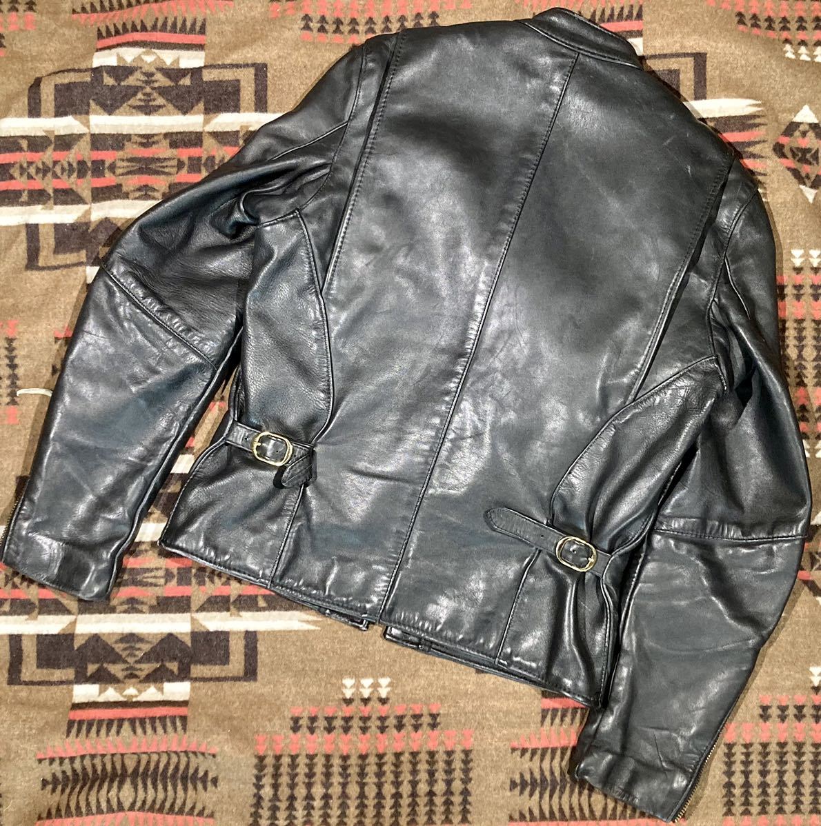 90s Vintage vanson rider's jacket B single leather jacket 38lai DIN g jacket leather jacket Z121