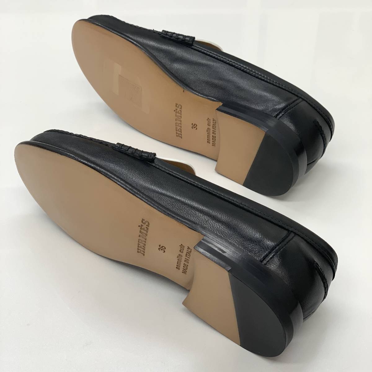 8320 未使用 エルメス ケネディ レザー ローファー バイカラー 8320 未使用 エルメス ケネディ レザー ローファー バイカラー