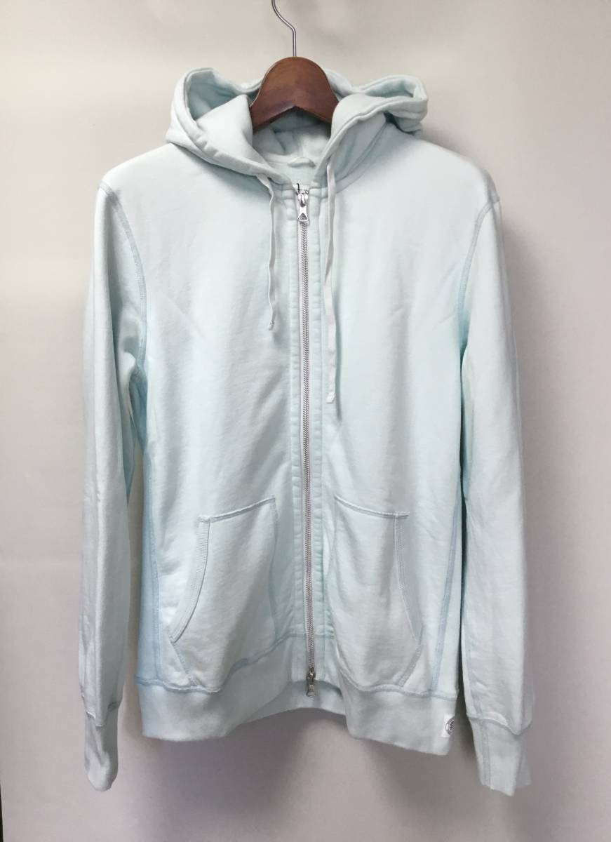 新品 REIGNING CHAMP レイニングチャンプ スウェットパーカー S カナダ製 サックスブルー_画像1