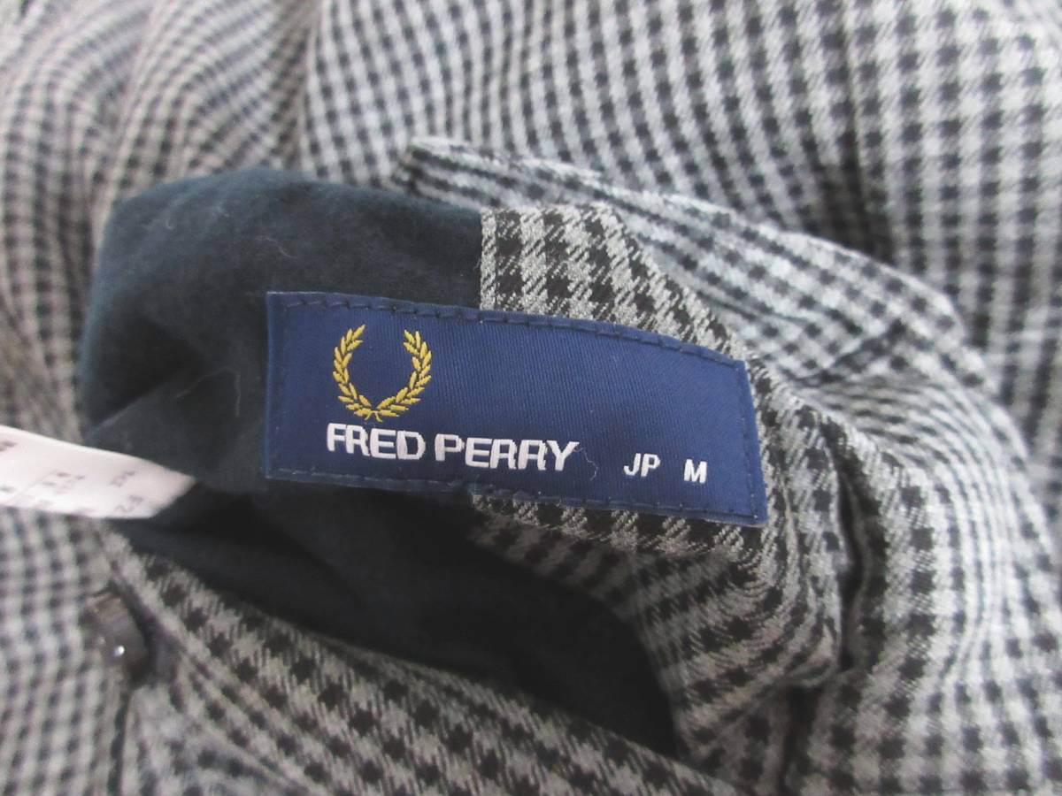 FRED PERRY フレッドペリー 中綿 ジャケット リバーシブル キルティング チェック メンズ M　irmri kn1447_画像7