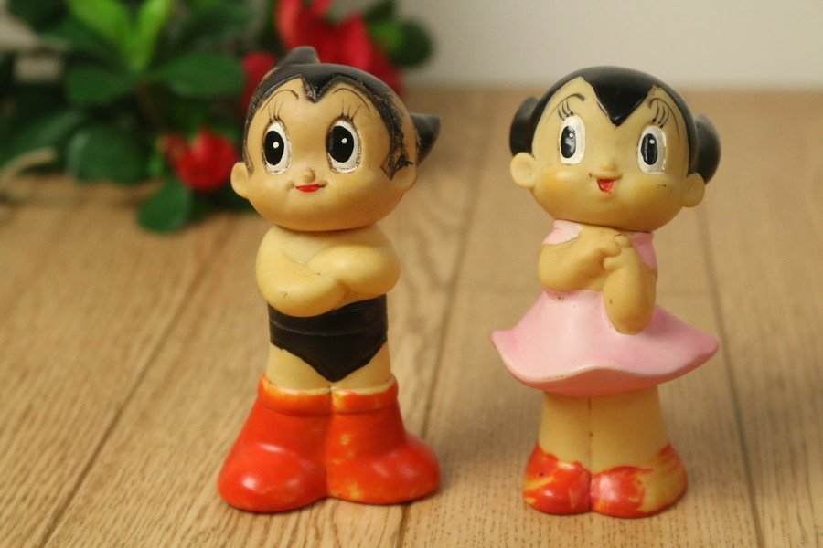  подлинная вещь!! Showa Retro Astro Boy u Ran sofvi кукла 2 пункт труба Z7454