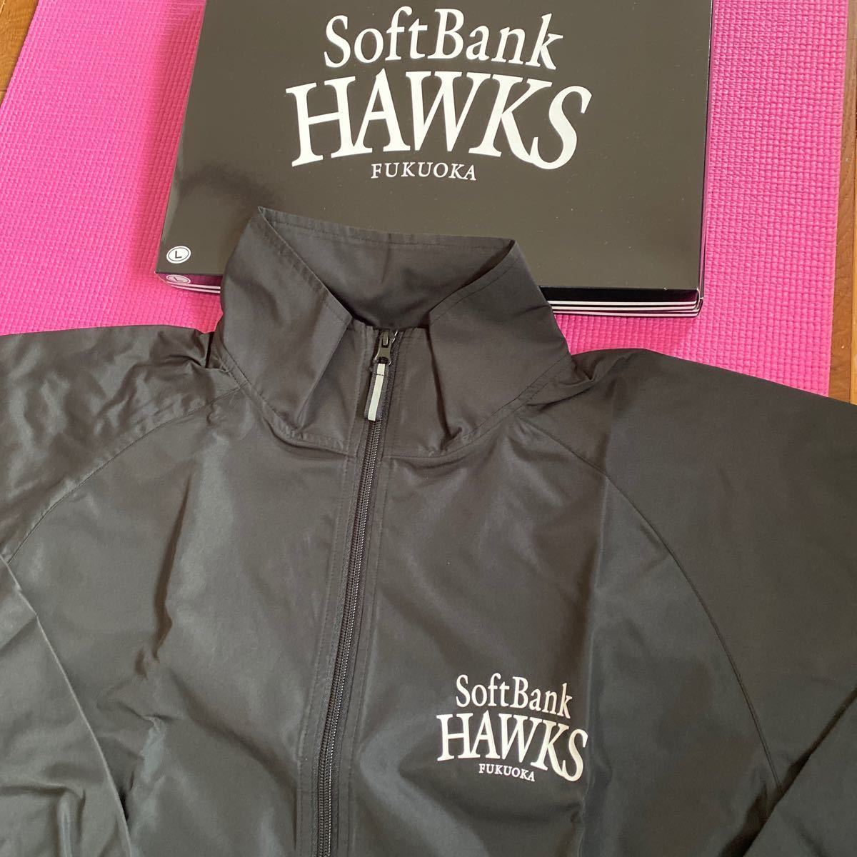 ◆SoftBank HAWKS ×読売新聞コラボ ウインドブレーカー LLサイズ ブラック 新品◆非売品_画像2