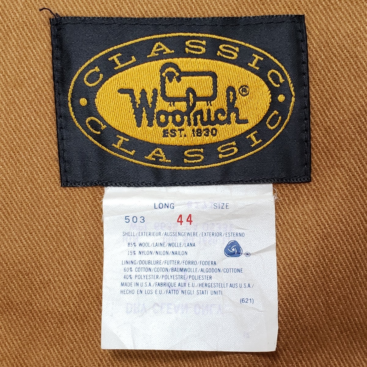 新品同様◆80’s USA製 WOOLRICH ウールリッチ メルトン マウンテンジャケット ハンティングジャケット ランチジャケット カーコート(44)_画像8