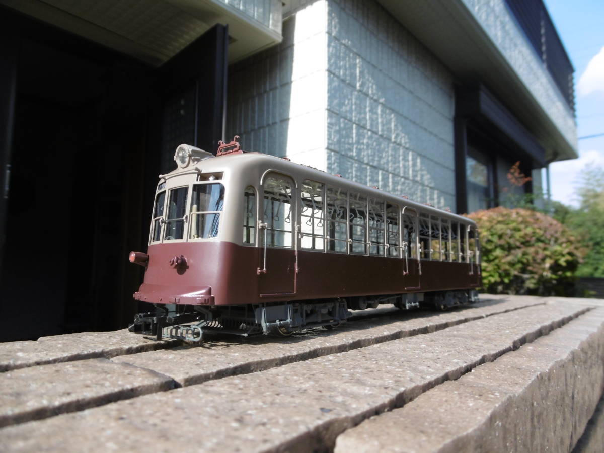阪神電鉄国道線71型　愛称「金魚鉢」　プロトタイプは昭和１２年製　模型はOゲージ(軌間32ミリ)　旧ナローモデル社製_画像3