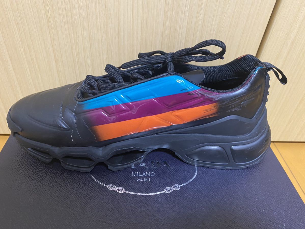 PRADA プラダ 23SS Collision Cross Low-top Sneakers 4E3595 コリジョンクロス ローカットスニーカー シューズ ブラック 28cm 国内正規品