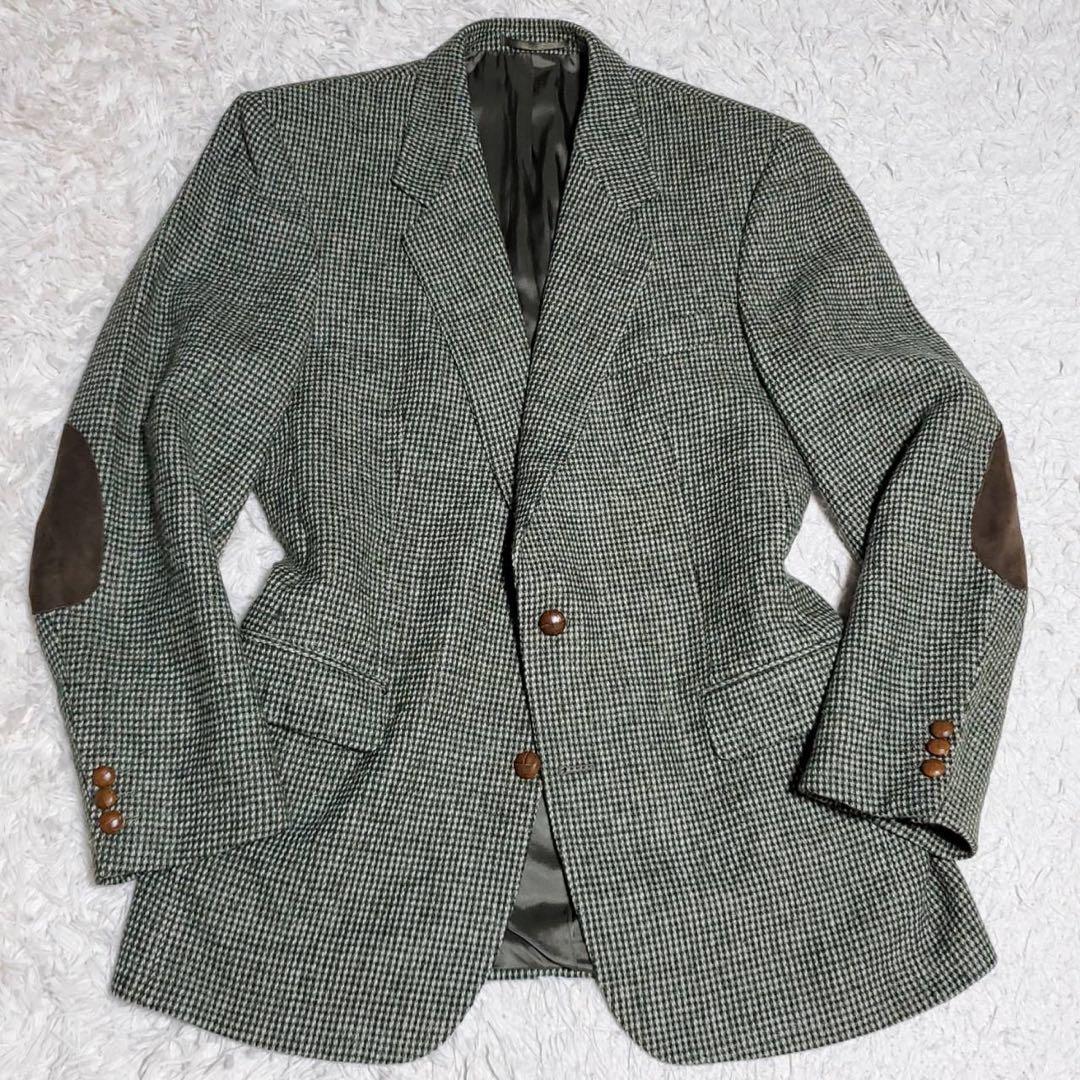 ヤフオク! - 美品 3L ハリスツイード くるみボタン エルボーパッチ
