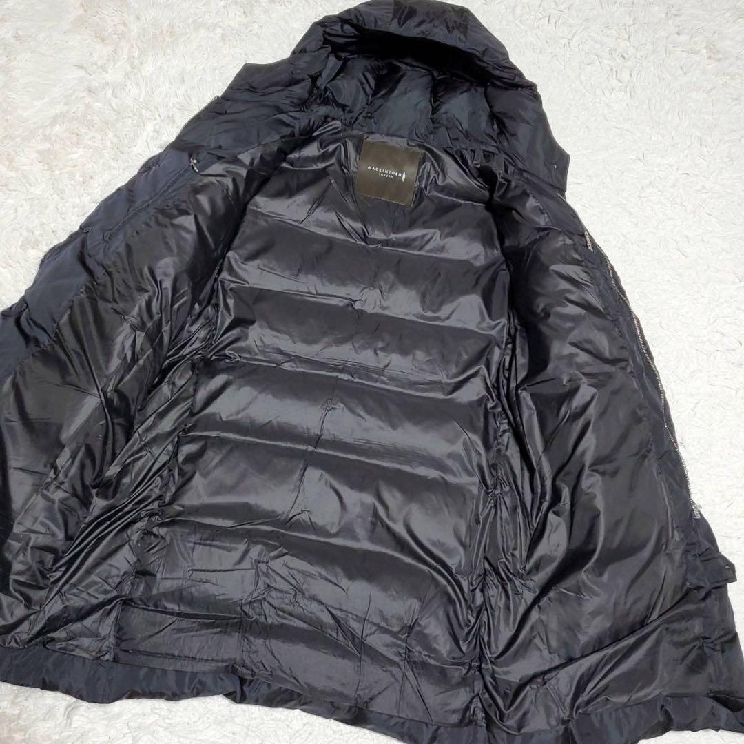 数回使用 L マッキントッシュロンドン ダウン コート ロング 黒 フード