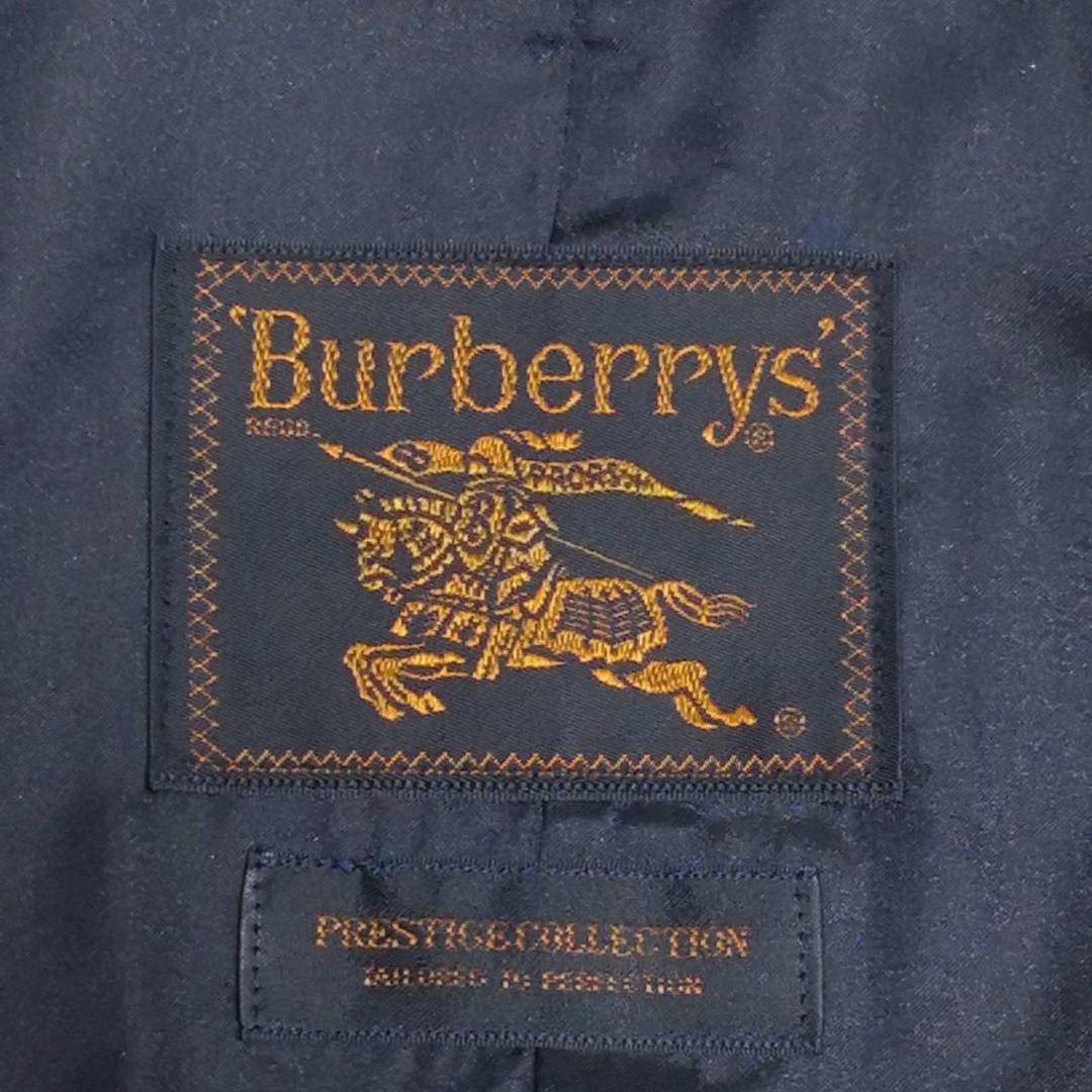 未使用 XL バーバリー カシミヤ 100 シルク プレステージコレクション チェスターコート 紺 BURBERRY ネイビー シャドーホース 金タグ 絹_画像9