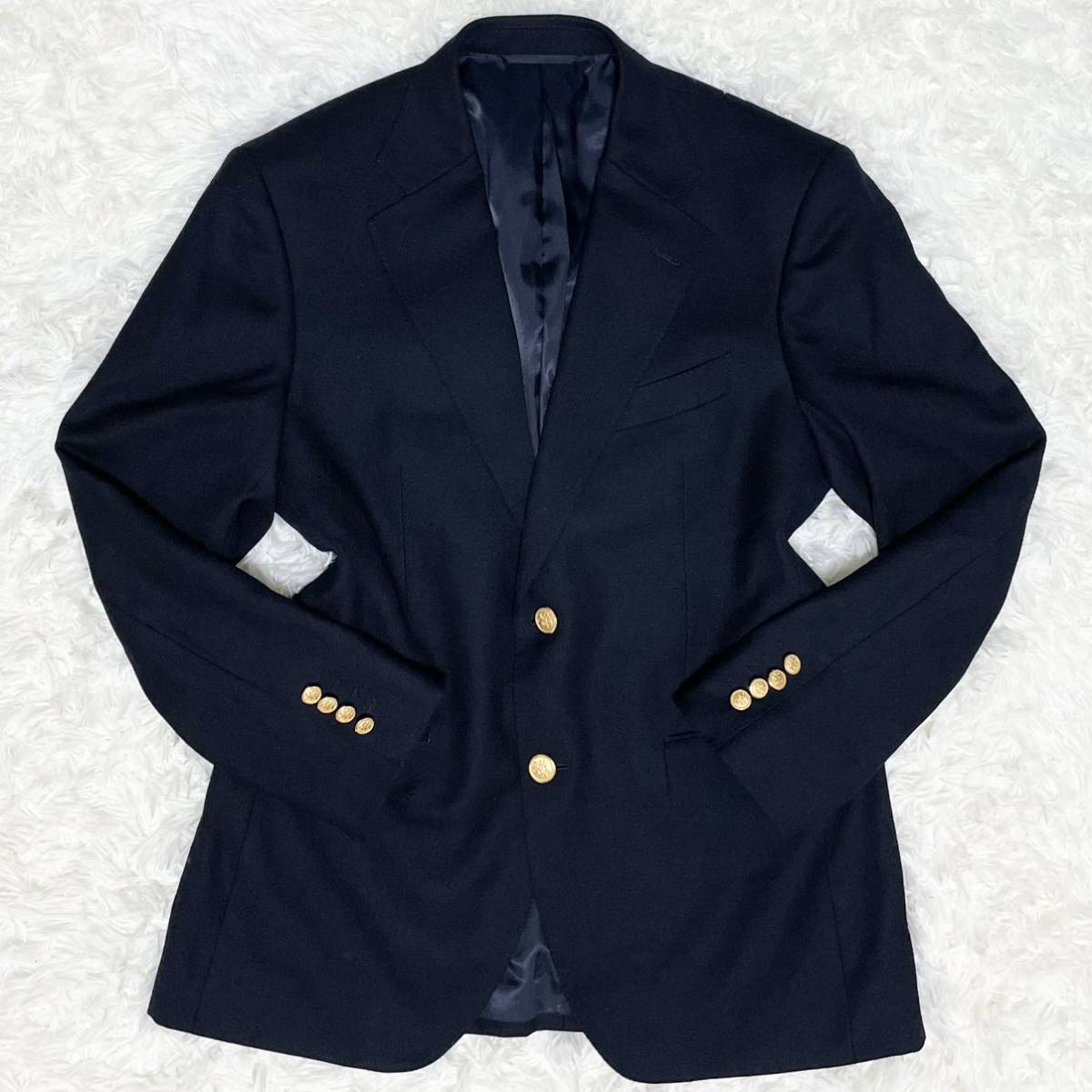 未使用 保管品 L SAVOIA 極上カシミア 紺 ブレザー 金ボタン 未使用 保管品 L SAVOIA 極上カシミア 紺 ブレザー 金ボタン