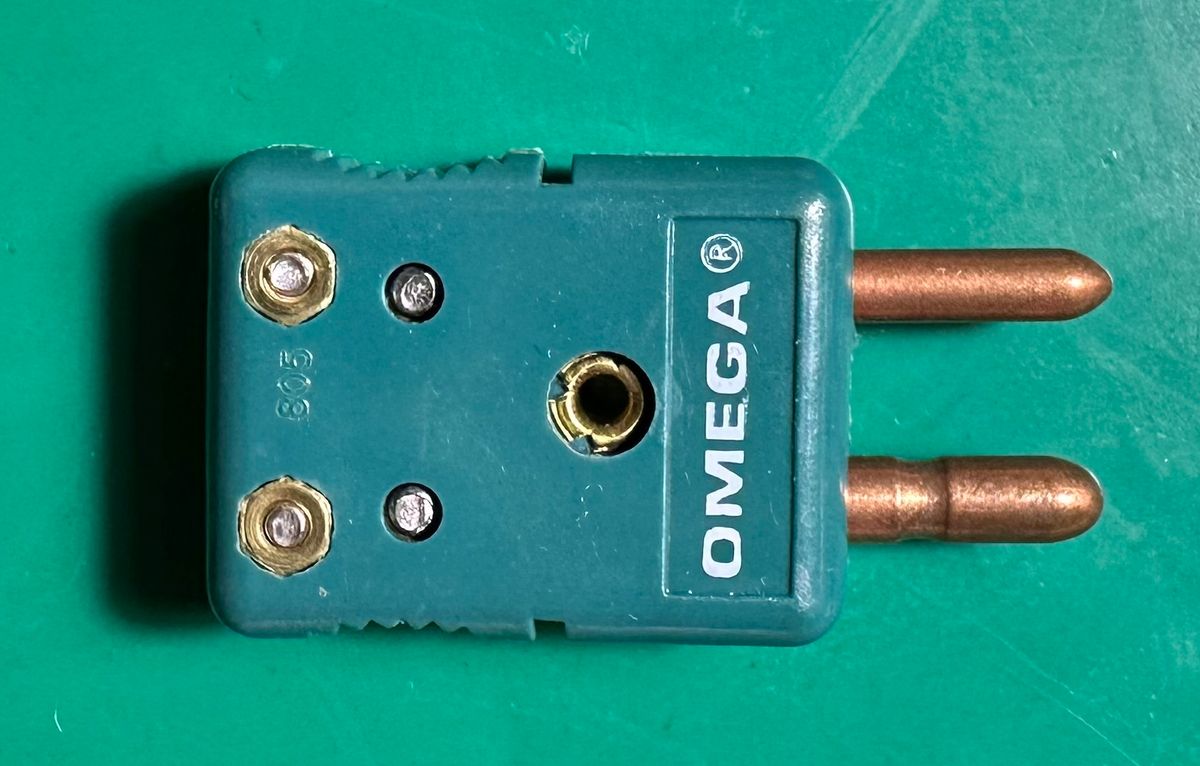 OMEGA製、TYPE-R用熱電対コネクタ、オスタイプ