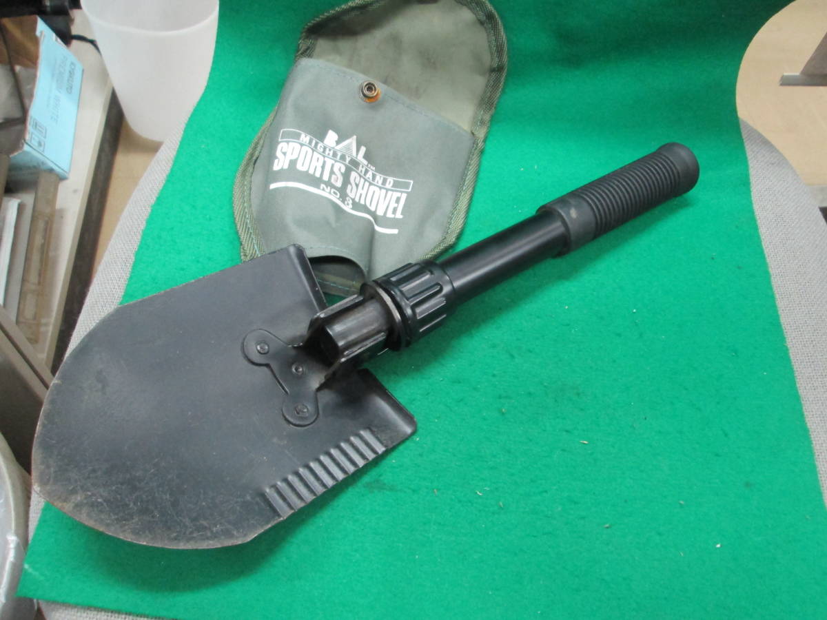 MYGHTY HAND folding type sport shovel spade NO.3 mighty hand BAL for searching : outdoor mountain climbing camp pickel SPORTS SHOVEL