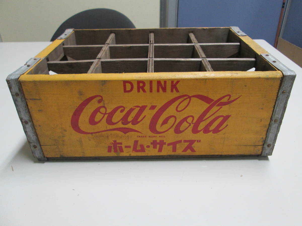 コカ・コーラ 木箱 ケース ホームサイズ FUJI １検索用：当時物 レトロ アンティーク 昭和 空瓶 coca cola_画像3