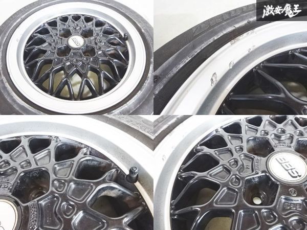 ●VW 純正 BBS 15インチ 6J +35 PCD100 4H 4穴 ホイール 4本セット ゴルフ4にて使用 ゴルフ ポロ 165601025 即納 棚B-7_画像4