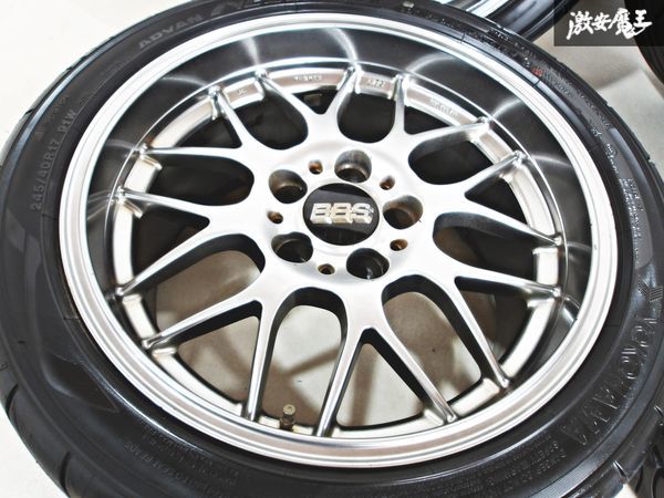 ●BBS RG743 FORGED 鍛造 17インチ 9J +14 PCD114.3 5H 5穴 ホイール 4本 NEOVA AD08R タイヤ BNR32 BCNR33 スカイライン GT-R 即納 棚A-4_画像3