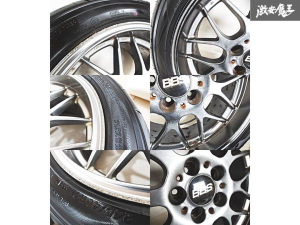 ●BBS RG743 FORGED 鍛造 17インチ 9J +14 PCD114.3 5H 5穴 ホイール 4本 NEOVA AD08R タイヤ BNR32 BCNR33 スカイライン GT-R 即納 棚A-4_画像6