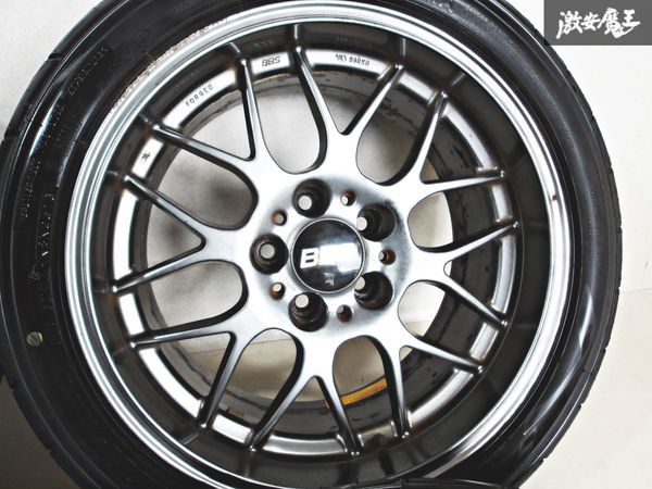 ●BBS RG743 FORGED 鍛造 17インチ 9J +14 PCD114.3 5H 5穴 ホイール 4本 NEOVA AD08R タイヤ BNR32 BCNR33 スカイライン GT-R 即納 棚A-4_画像5