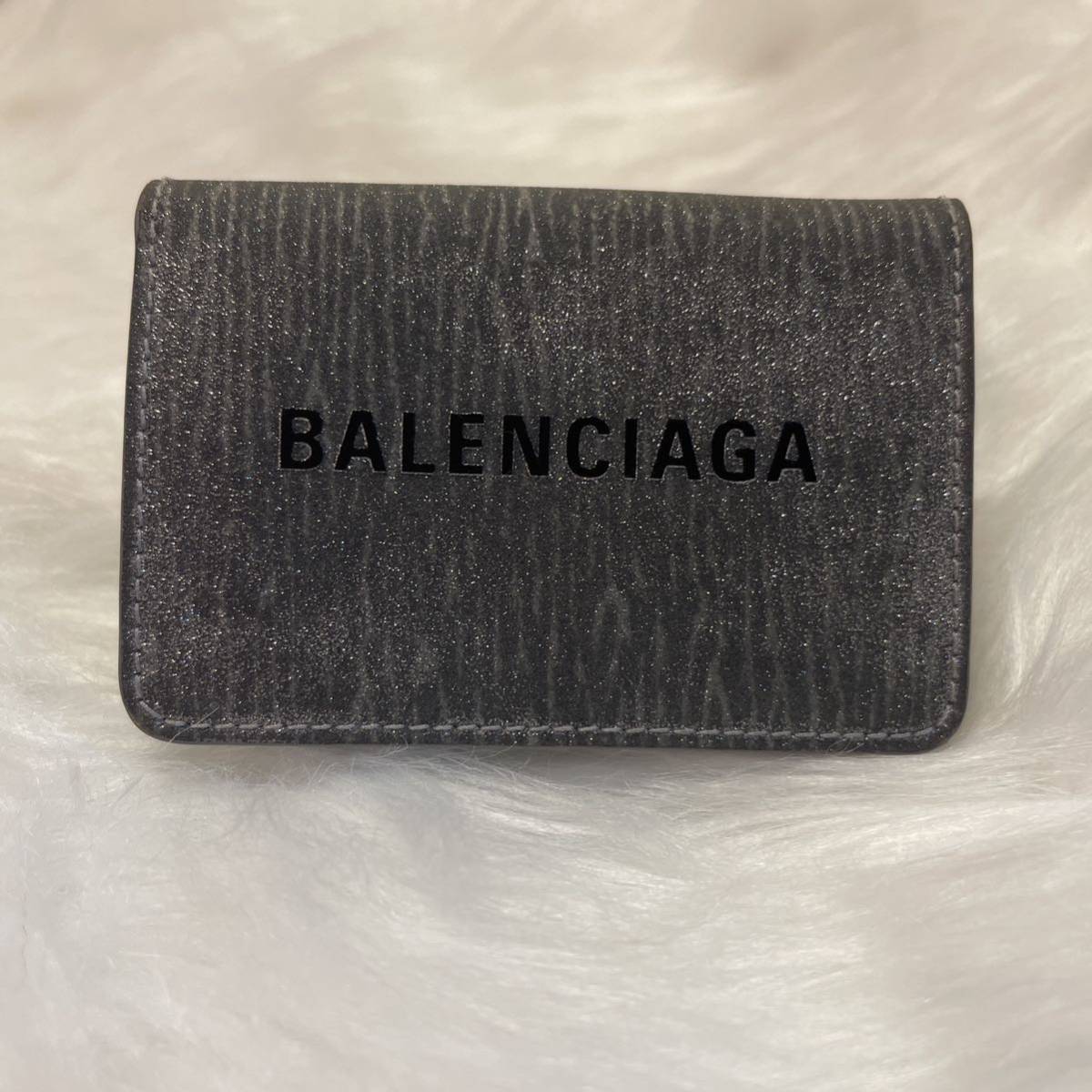 国際ブランド】 BALENCIAGA ラメ グリッター ミニウォレット 二つ折り