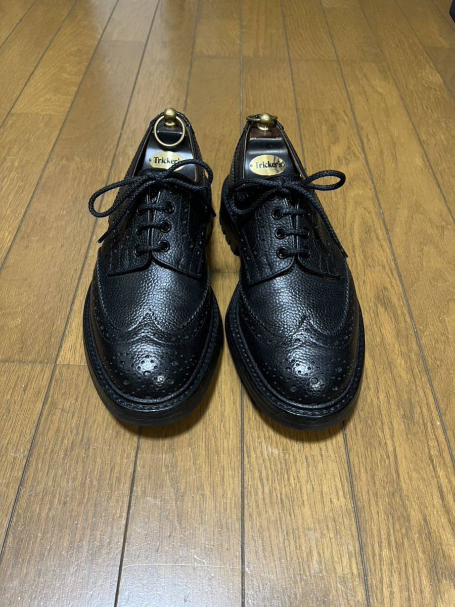  Tricker's ILKLEY( Barton ) black 6 wrinkle leather commando sole 