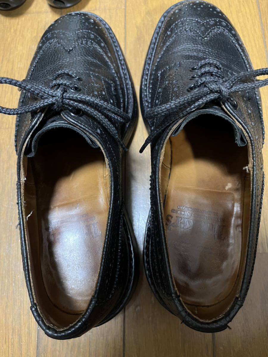  Tricker's ILKLEY( Barton ) black 6 wrinkle leather commando sole 