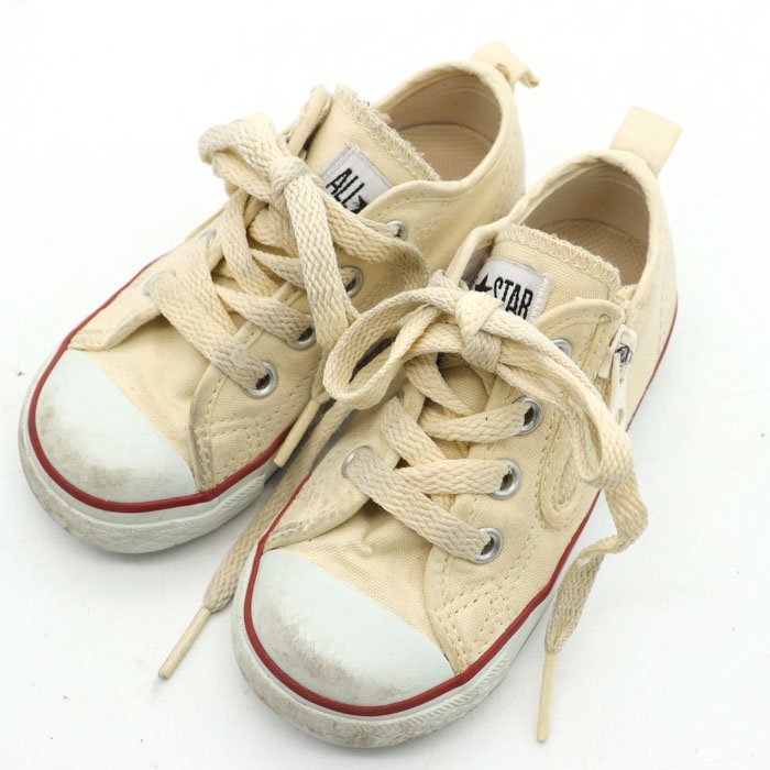 コンバース スニーカー ALLSTAR 3CK551 キャンバス ローカット 靴 シューズ 女の子 キッズ 男の子用 15cmサイズ アイボリー CONVERSE_画像1