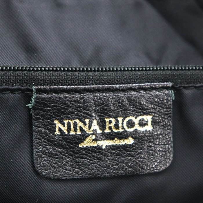 ニナリッチ トートバッグ ショルダーバッグ チェック ロゴ 肩掛け ブランド 鞄 レディース カーキ NINA RICCI_画像3