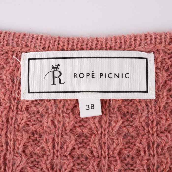 ロペピクニック ニット セーター長袖 ウール/アルパカ混 無地 トップス レディース 38サイズ ピンク ROPE PICNIC_画像3