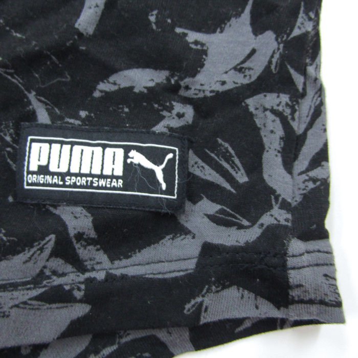 プーマ 半袖Tシャツ カモフラ柄 スポーツウエア コットン 大きいサイズ レディース XLサイズ ブラック PUMA_画像6