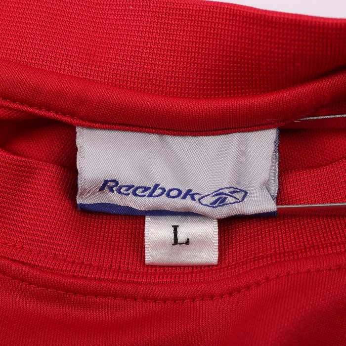 リーボック 半袖Tシャツ ロゴT ボーダー柄 スポーツウエア メンズ Lサイズ レッド Reebok_画像3