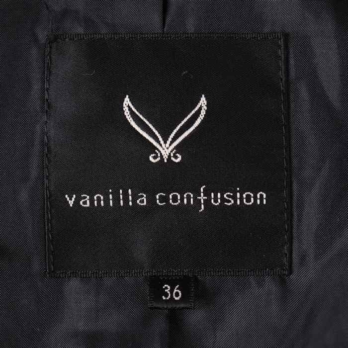 ヴァニラコンフュージョン ステンカラーコート ウール混 アウター 日本製 黒 レディース 36サイズ ブラック vanilla confusion_画像3