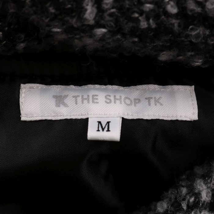 ザショップティーケー 中綿ブルゾン ジャケット アウター 白 黒 レディース Mサイズ ブラック THE SHOP TK_画像3