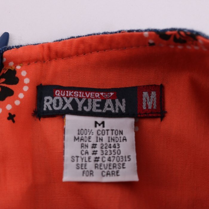  Roxy One-piece Cami dress Denim cotton 100% plain tops lady's M size blue ROXY JEAN