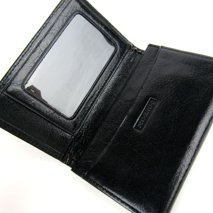 ジュンキーノ カードケース 未使用 名刺入れ 二つ折り パスケース ブランド 小物 黒 メンズ ブラック JUNCHINO_画像4