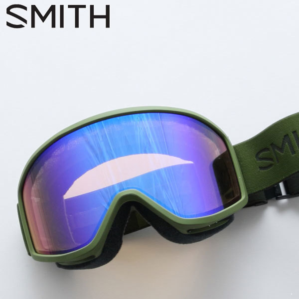 本物の Olive/Blue OTG リーズン スノーゴーグル スミス Sensor SMITH