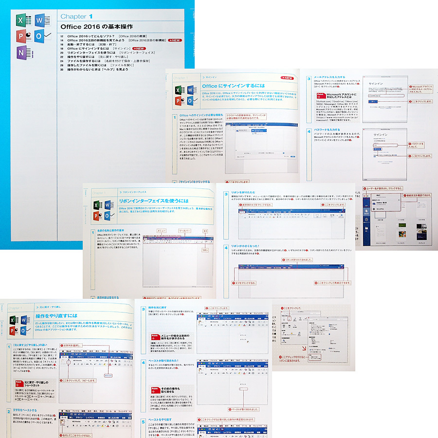 Office2016 for Mac マスターブック｜基本操作＆活用ガイド 使い方 Excel2016 Word2016 PowerPoint Outlook OneNote OneDrive Office z_本編に書き込み、目立つ汚れはありません