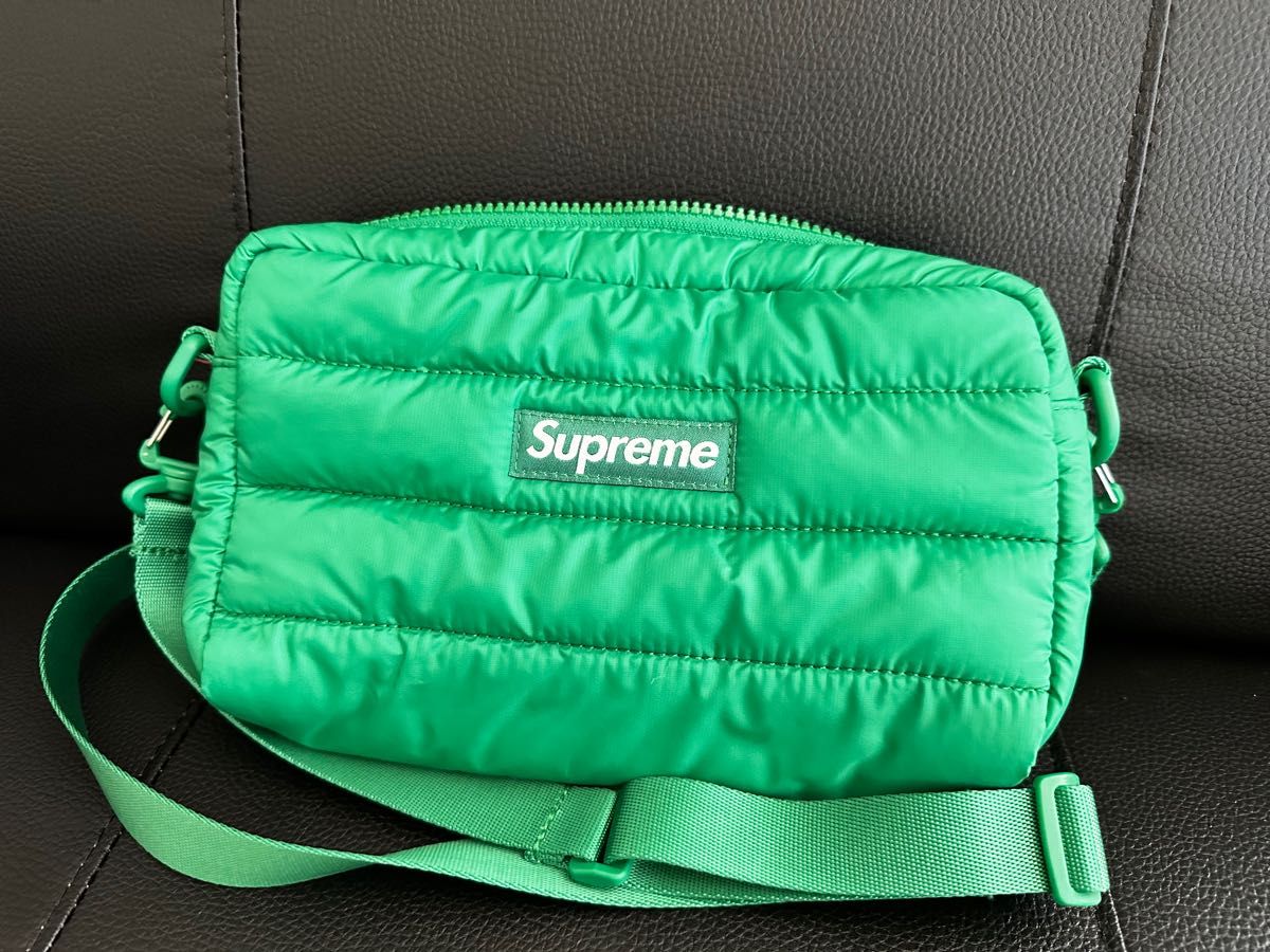 Supreme Puffer Side Bag Green 美品 シュプリーム ショルダーバック