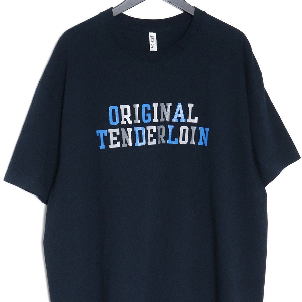 TENDERLOIN 22SS TEE 2A Tシャツ XLサイズ ネイビー テンダーロイン 半袖カットソー ロゴ プリント_画像3