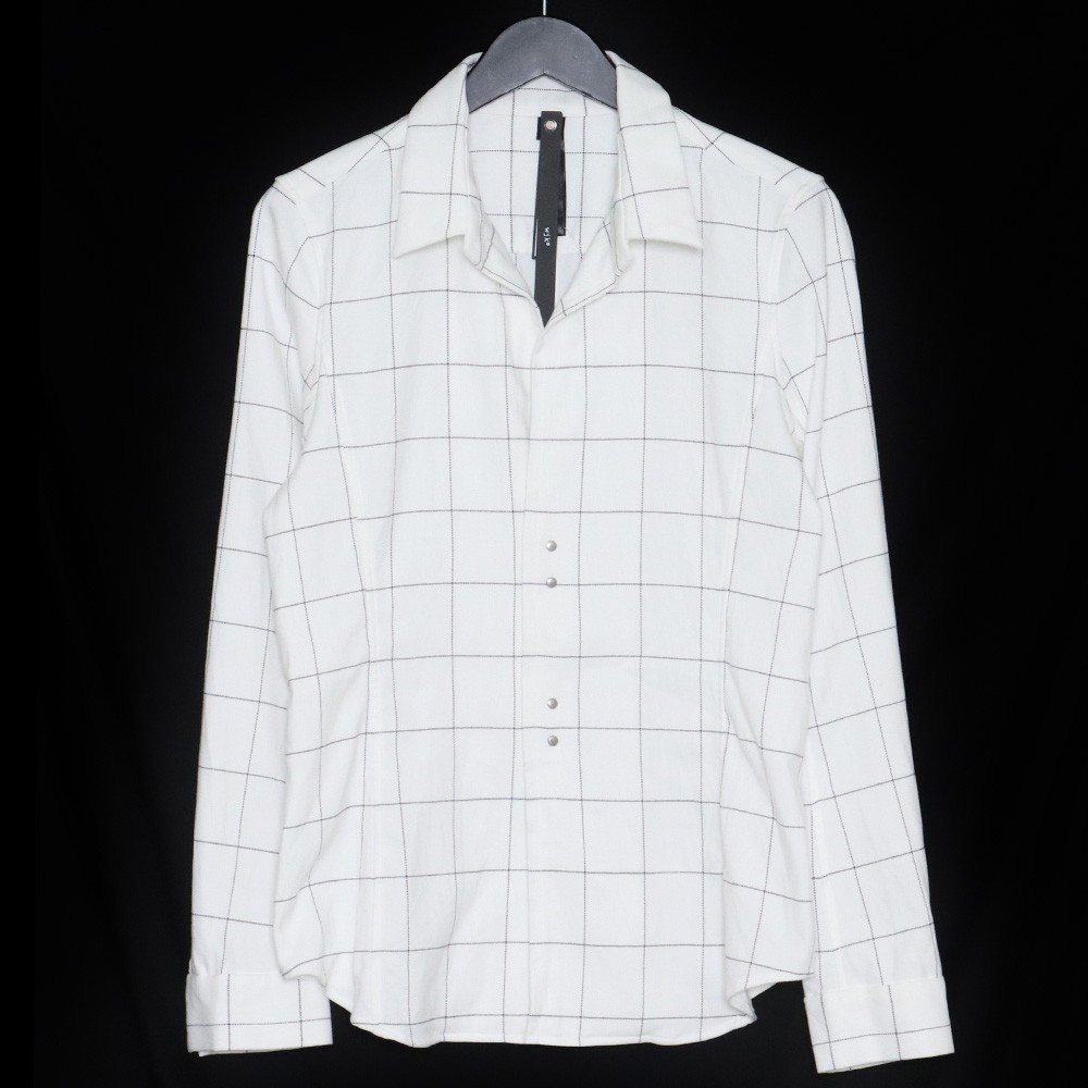 WJK wrinkle hook shirt Sサイズ ホワイト 4858 cf83s 長袖 ダブルジェイケー リンクルホックシャツ
