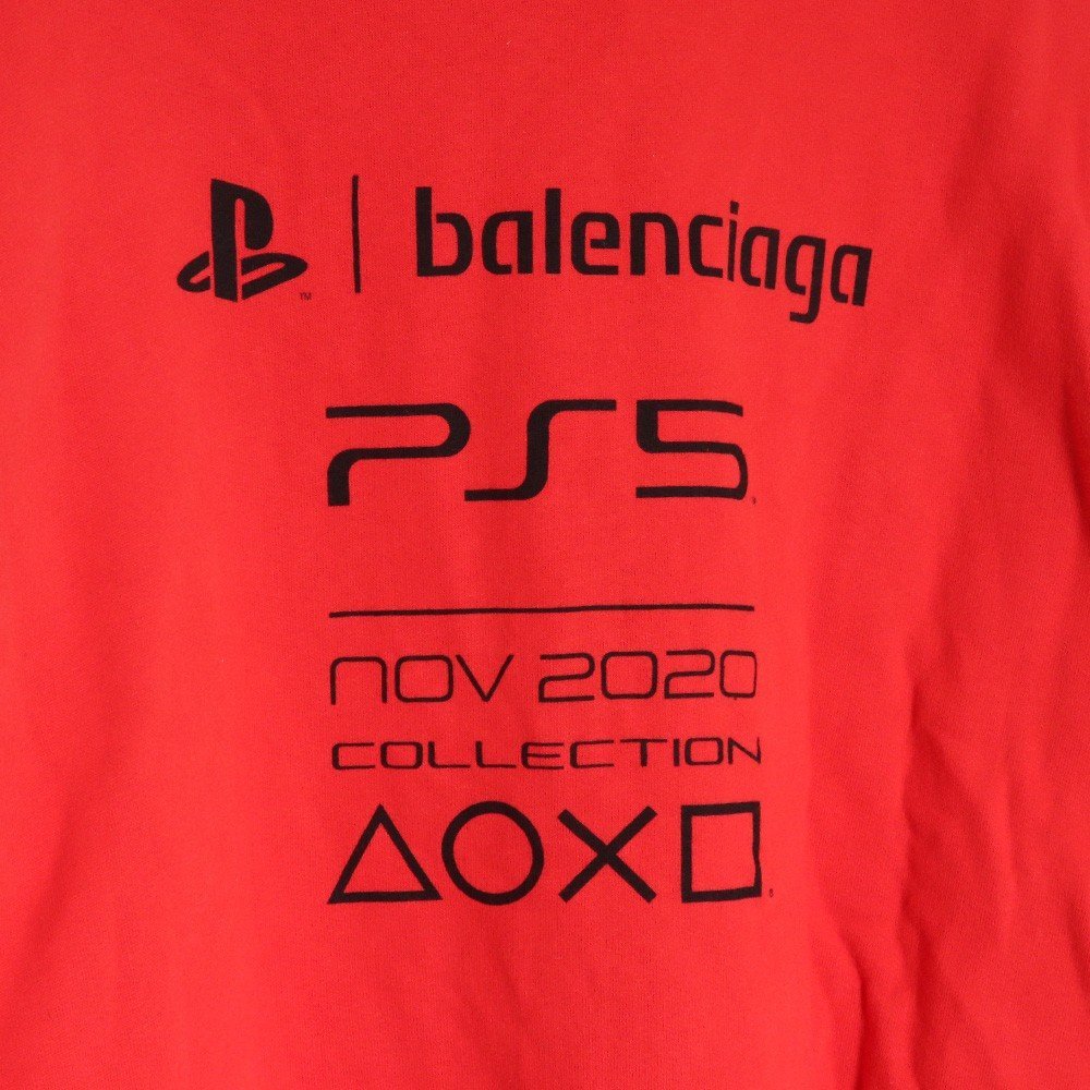 BALENCIAGA × PLAYSTATION PS5 オーバーサイズフーディー Mサイズ オレンジ バレンシアガ プレイステーション パーカー_画像4