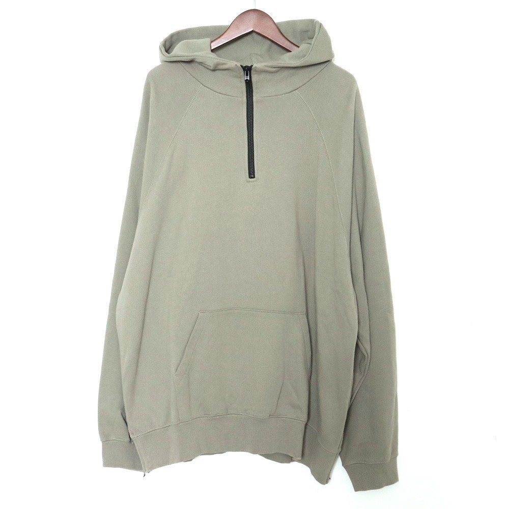 ESSENTIALS ハーフジップパーカー XLサイズ グレー エッセンシャルズ fog フーディー half zip hoodie_画像1