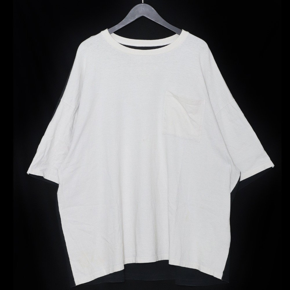 KAPITAL 天竺 2tone ボーンプリント Tシャツ F フリーサイズ ブラック ホワイト EX-1112 キャピタル 半袖カットソー